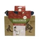 Blue Maji Sports Laser Engraved Bamboo Yoga Block & Strap Combo