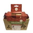 Red Maji Sports Laser Engraved Bamboo Yoga Block & Strap Combo