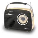 Espresso Emerson Portable Retro Radio with Built-In Rechargeable Battery