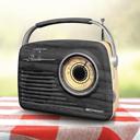 Espresso Emerson Portable Retro Radio with Built-In Rechargeable Battery