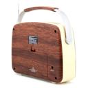 Mahogany Emerson Portable Retro Radio with Built-In Rechargeable Battery