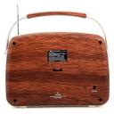 Mahogany Emerson Portable Retro Radio with Built-In Rechargeable Battery