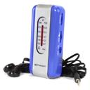 Blue Emerson Portable AMFM Radio with Earbuds