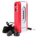 Red Emerson Portable AMFM Radio with Earbuds