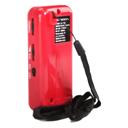 Red Emerson Portable AMFM Radio with Earbuds