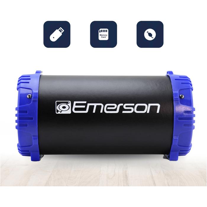 Emerson Portable Bluetooth Speaker with LED Lighting and Carrying Strap