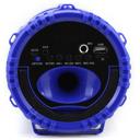 Blue Emerson Portable Bluetooth Speaker with LED Lighting and Carrying Strap