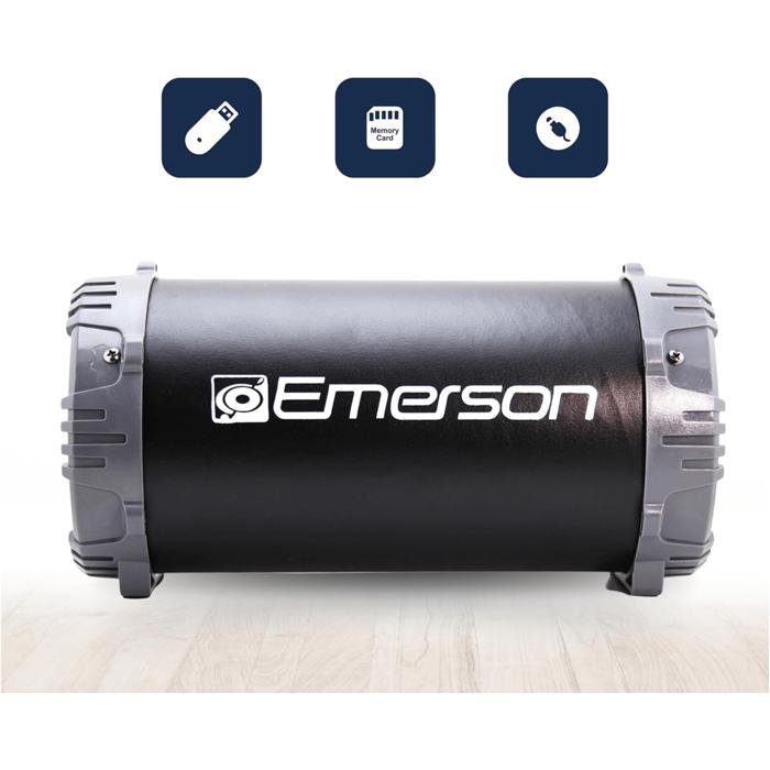 Emerson Portable Bluetooth Speaker with LED Lighting and Carrying Strap