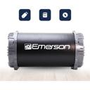 Gray Emerson Portable Bluetooth Speaker with LED Lighting and Carrying Strap