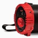 Red Emerson Portable Bluetooth Speaker with LED Lighting and Carrying Strap