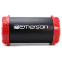 Red Emerson Portable Bluetooth Speaker with LED Lighting and Carrying Strap