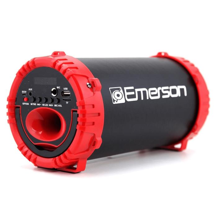 Emerson Portable Bluetooth Speaker with LED Lighting and Carrying Strap