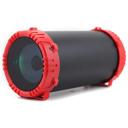 Red Emerson Portable Bluetooth Speaker with LED Lighting and Carrying Strap