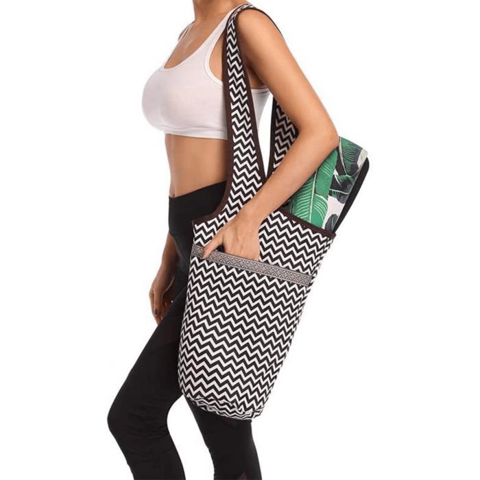 JupiterGear Yoga Mat Carrying Tote Bag with Large Pockets