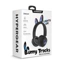 Black HyperGear Bunny Tracks Wireless Light-Up Headphones