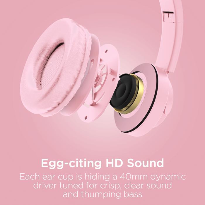 HyperGear Bunny Tracks Wireless Light-Up Headphones