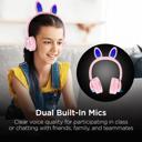 Pink HyperGear Bunny Tracks Wireless Light-Up Headphones