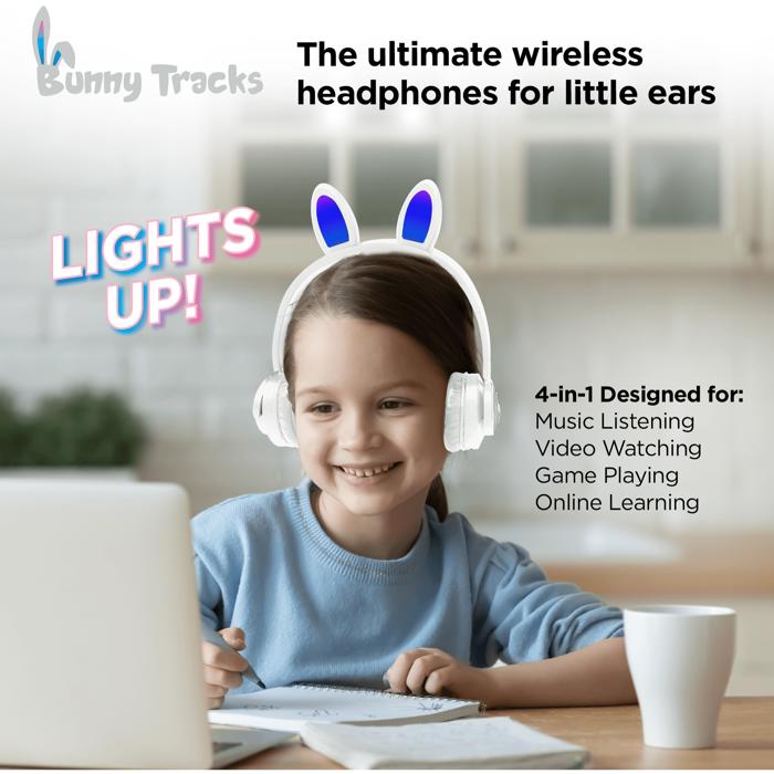 HyperGear Bunny Tracks Wireless Light-Up Headphones