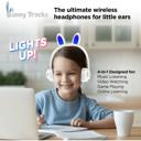 White HyperGear Bunny Tracks Wireless Light-Up Headphones