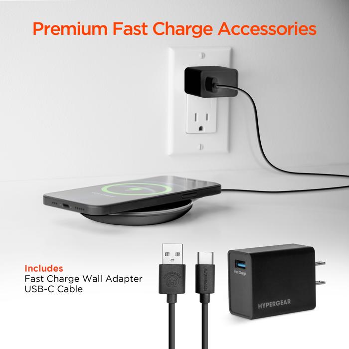 HyperGear ChargePad Pro 15W Wireless Fast Charger USB-C 