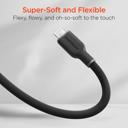 Black HyperGear Flexi PRO USB-C to Lightning Cable 10ft