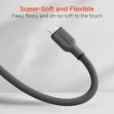 Gray HyperGear Flexi PRO USB-C to Lightning Cable 10ft