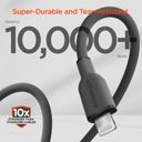 Gray HyperGear Flexi PRO USB-C to Lightning Cable 4ft