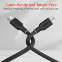 Black HyperGear Flexi PRO USB-C to USB-C Cable 6ft