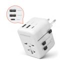 White HyperGear WorldCharge Universal Travel Adapter with USB-C