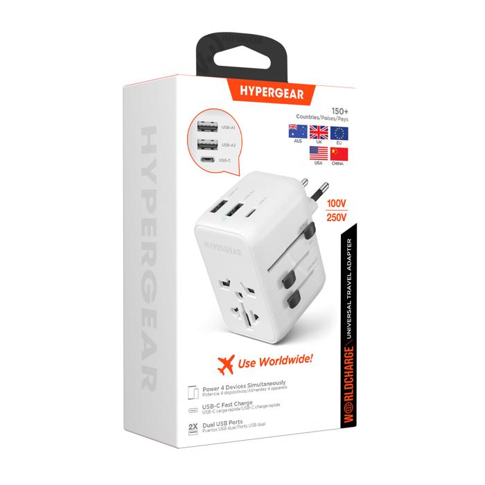 HyperGear WorldCharge Universal Travel Adapter with USB-C