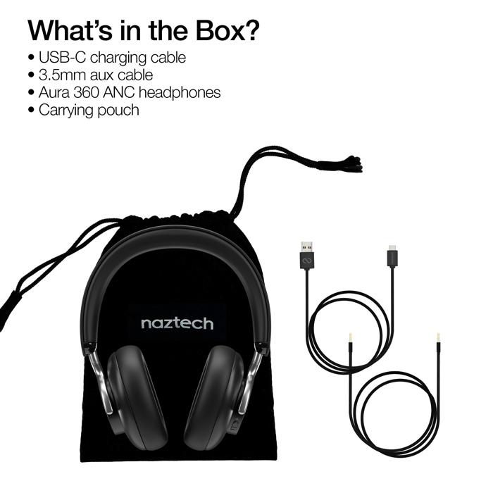 Naztech Aura 360 ANC Wireless Headphones