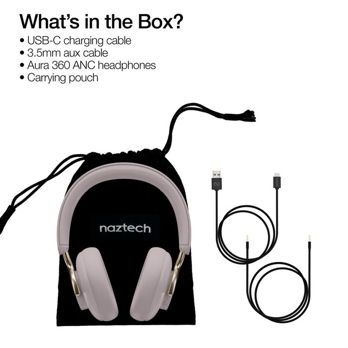 Naztech Aura 360 ANC Wireless Headphones