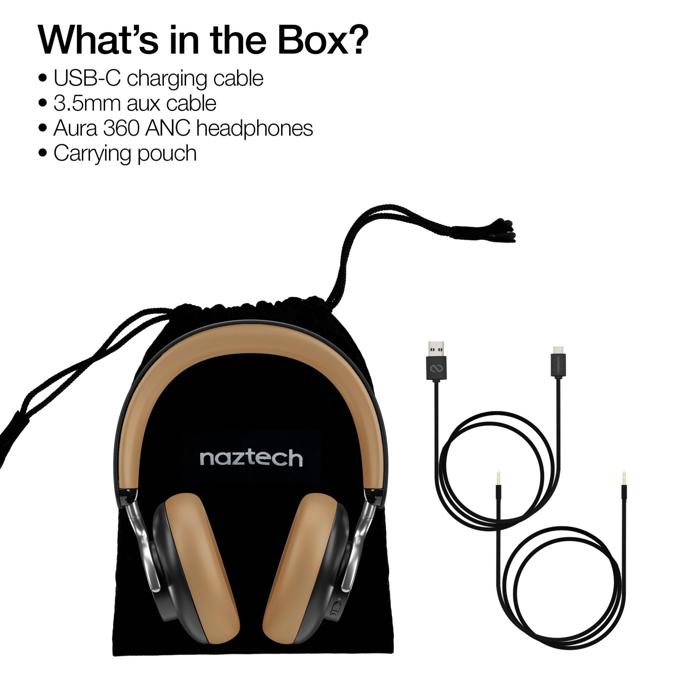 Naztech Aura 360 ANC Wireless Headphones