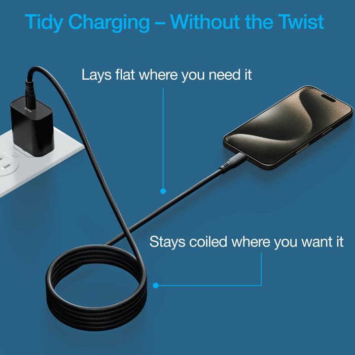 Naztech REcoil USB-C to USB-C Magnetic Cable 6ft