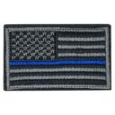 Aged Blue Line JupiterGear Tactical USA Flag Patch with Detachable Backing