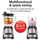  Hamilton Beach Power Elite Glass Jar Blender and Food Chopper Combo