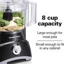  Hamilton Beach 8-Cup 2-Speed Food Processor with Compact Storage