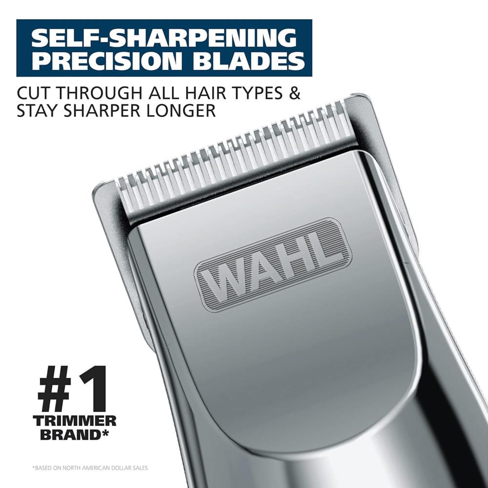 Wahl Rechargeable Beard Trimmer with Self-Sharpening Blades