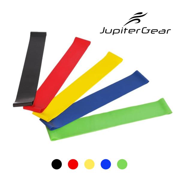 JupiterGear 5-Piece Set of Resistance Loop Exercise Body Bands with Carry Bag