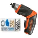  Black & Decker Cordless Rechargeable Pivoting Screwdriver & Picture Hanging Kit