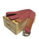 Red Maji Sports Bamboo Yoga Block & Strap Combo