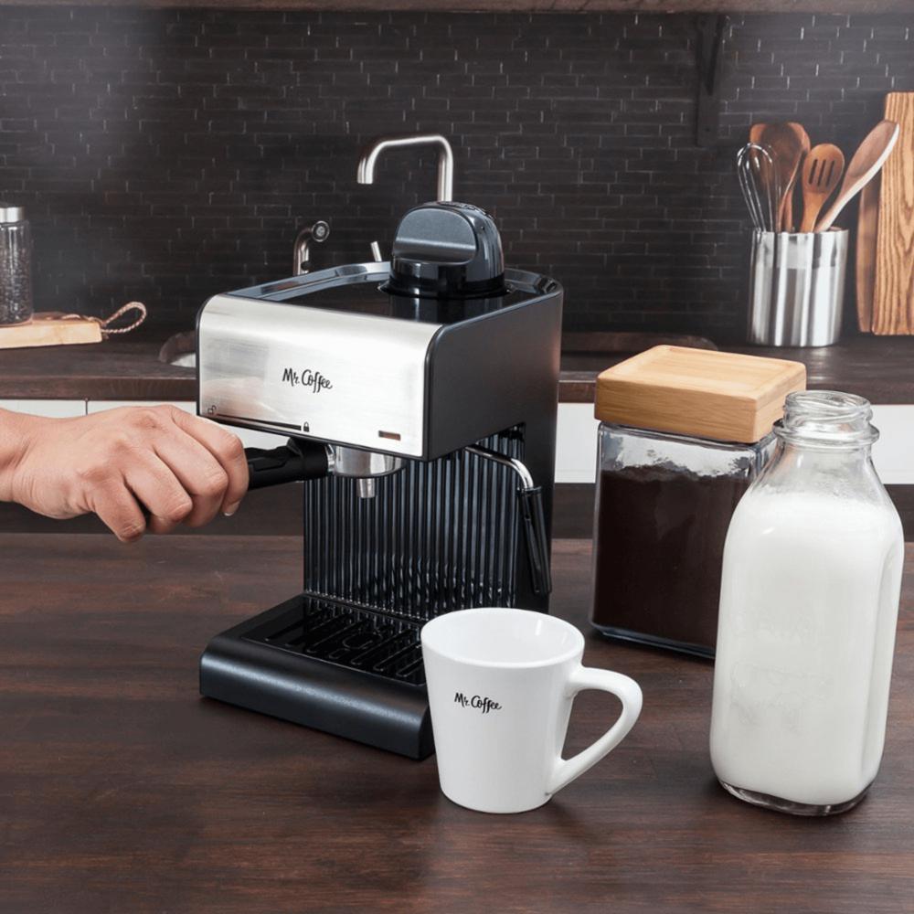 Mr. Coffee Café Steam Espresso and Cappuccino Machine with Milk Frothing Wand