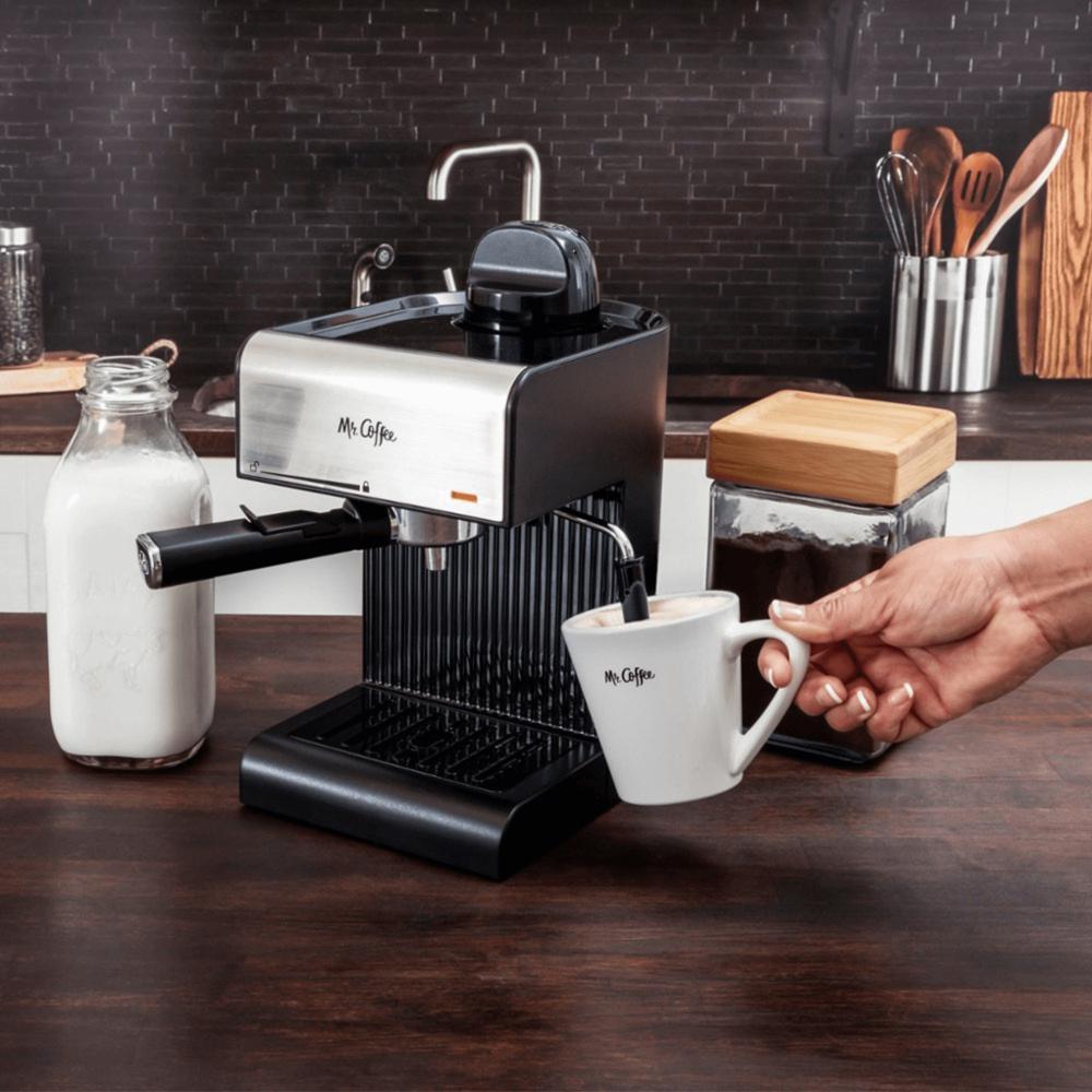 Mr. Coffee Café Steam Espresso and Cappuccino Machine with Milk Frothing Wand