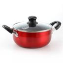  Better Chef 10-Quart Metallic Red Aluminum Dutch Oven with Glass Lid