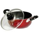  Better Chef 4-Quart Metallic Red Aluminum Dutch Oven with Glass Lid