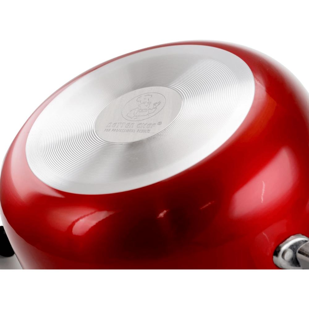 Better Chef 4-Quart Metallic Red Aluminum Dutch Oven with Glass Lid