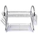  Better Chef 16" 2-Level Chrome-Plated S-Shaped Dish Rack