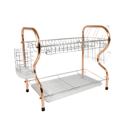 Gold Better Chef 16" 2-Level Chrome-Plated R-Shaped Dish Rack