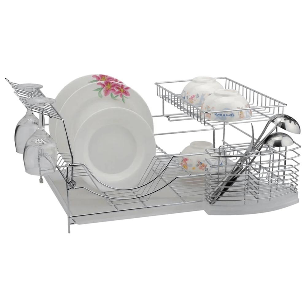 Better Chef 22" 2-Tier Chrome Deluxe Dish Rack