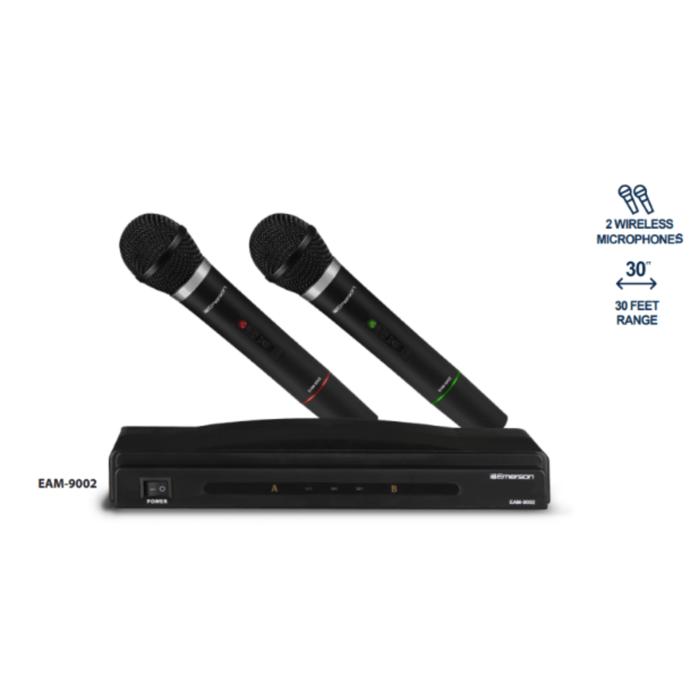 Emerson Professional Dual Microphone Kit with Wireless Transmitter